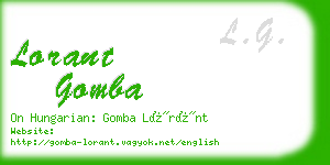 lorant gomba business card